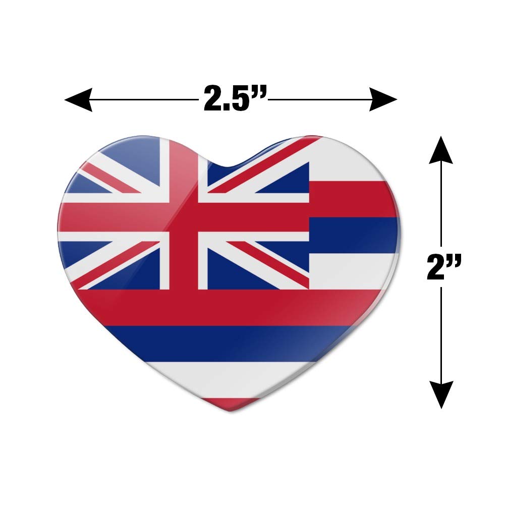 Hawaii State Flag Heart Acrylic Refrigerator Magnet - Hawaiian Pride Decorative Fridge Magnet for Home, Office, Dorm & Gifts