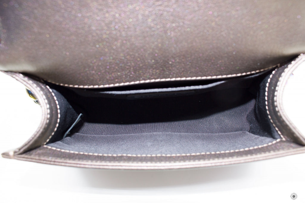 Chanel Boy Small Shoulder Bag in Iridescent Bronze Calfskin - Model A67085 Y60313 / 2B041 - Perfect for Evening Events & Luxury Fashion Accessories