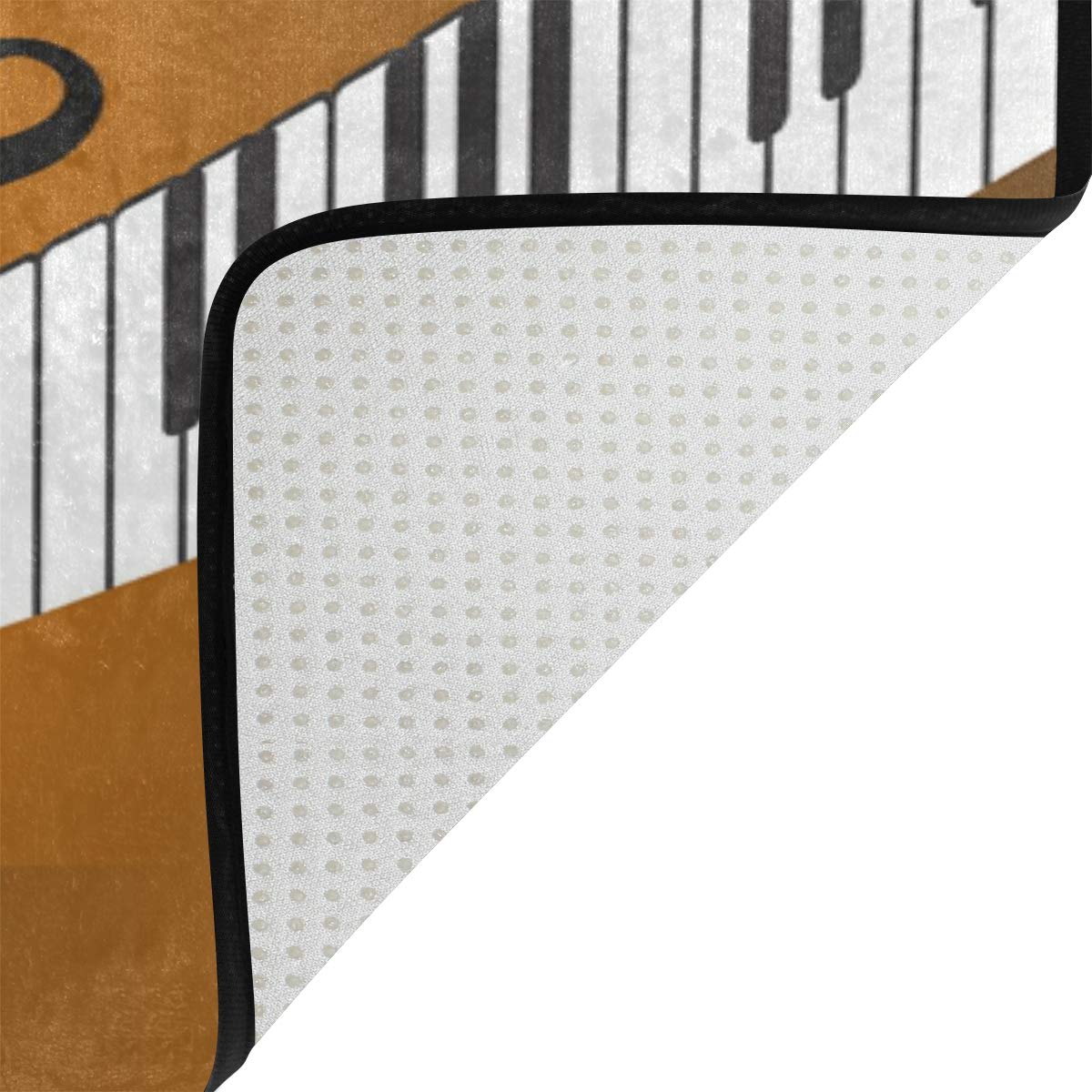 ALAZA Guitar Piano Key Music Notes Area Rug - 5'3