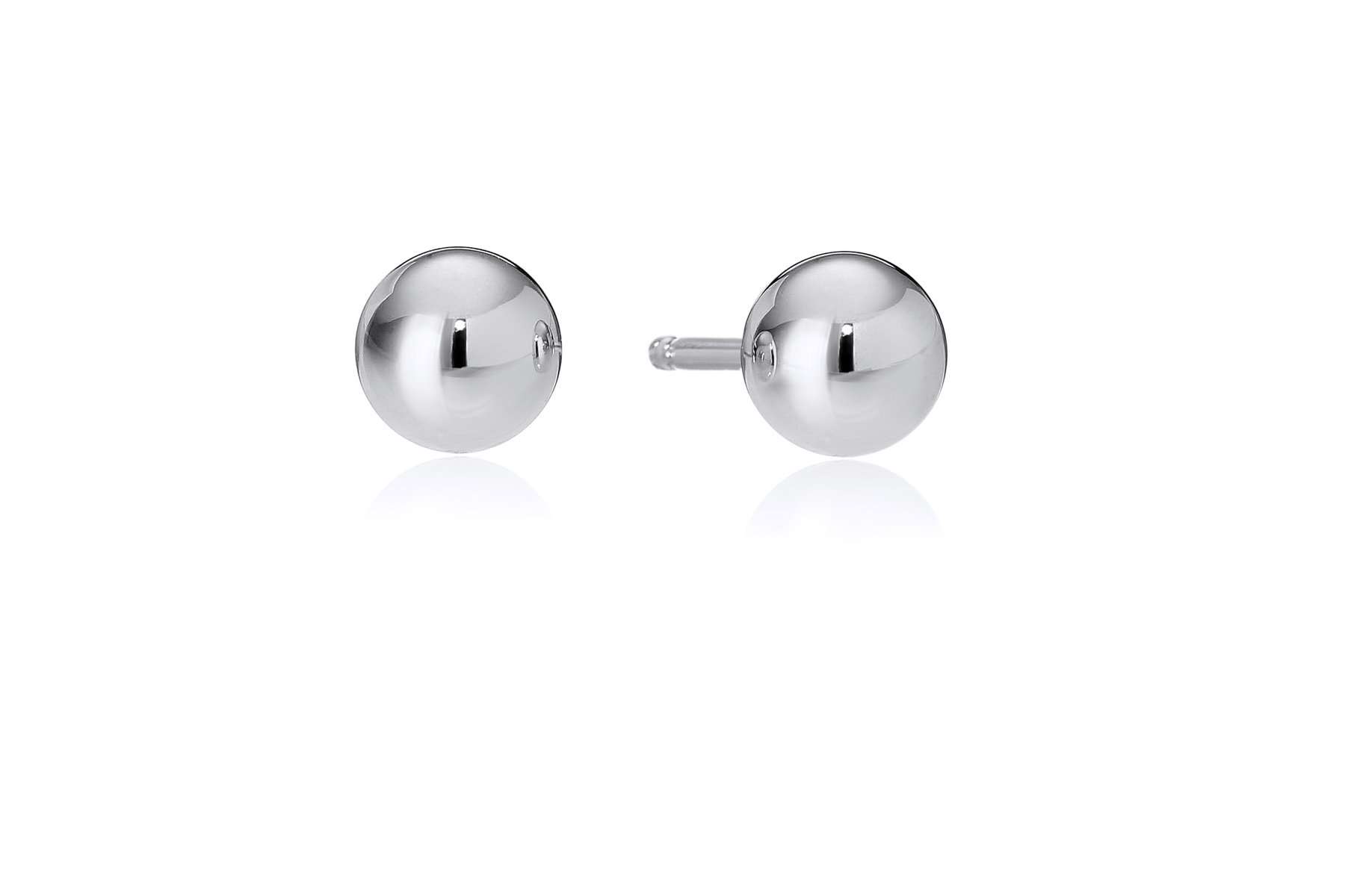Amazon Essentials Sterling Silver Polished Ball Stud Earrings for Women - Hypoallergenic Classic Jewelry Gift for Everyday Wear, Date Night & Special Occasions