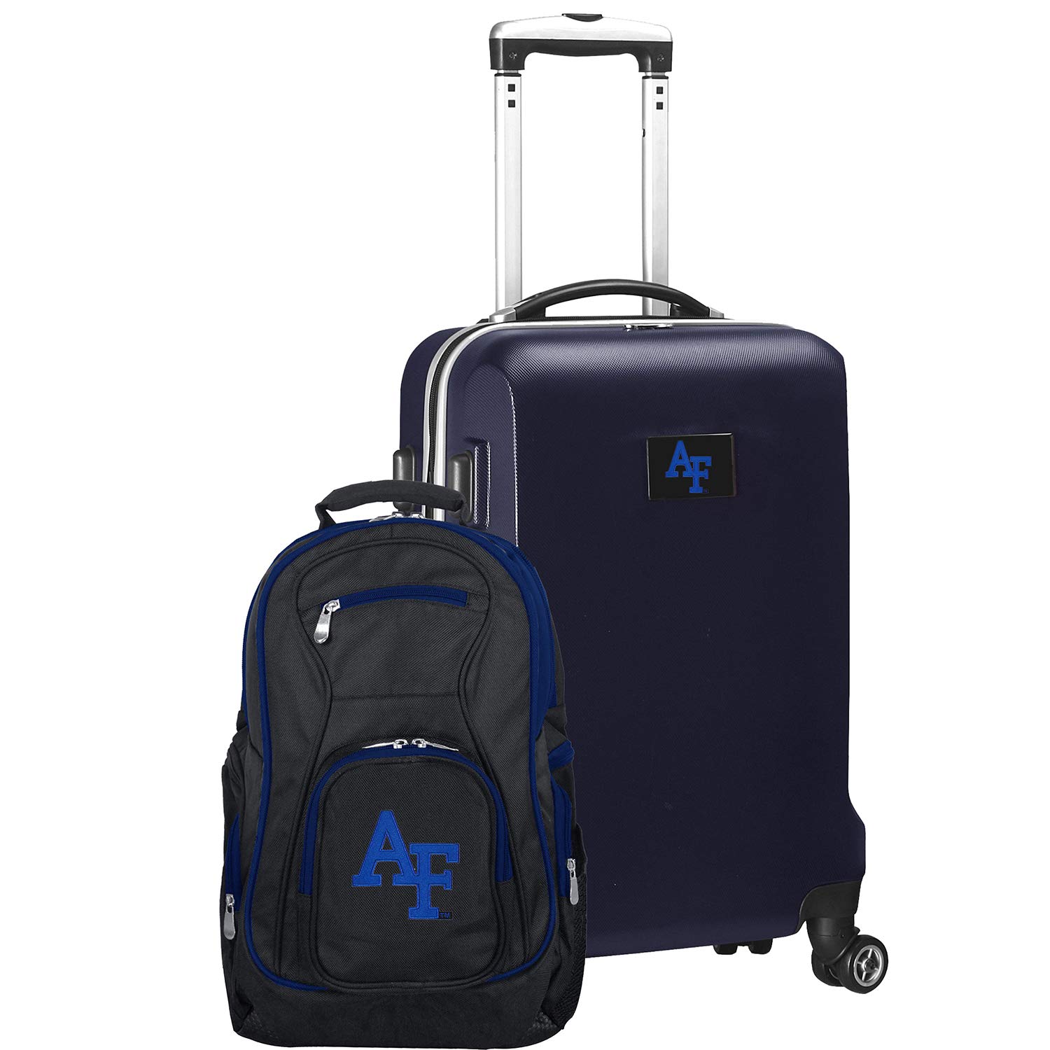NCAA Deluxe 2-Piece Backpack & Carry-On Luggage Set in Navy Blue | Perfect for College Students, Travel & Sports Fans | Durable School & Travel Essentials