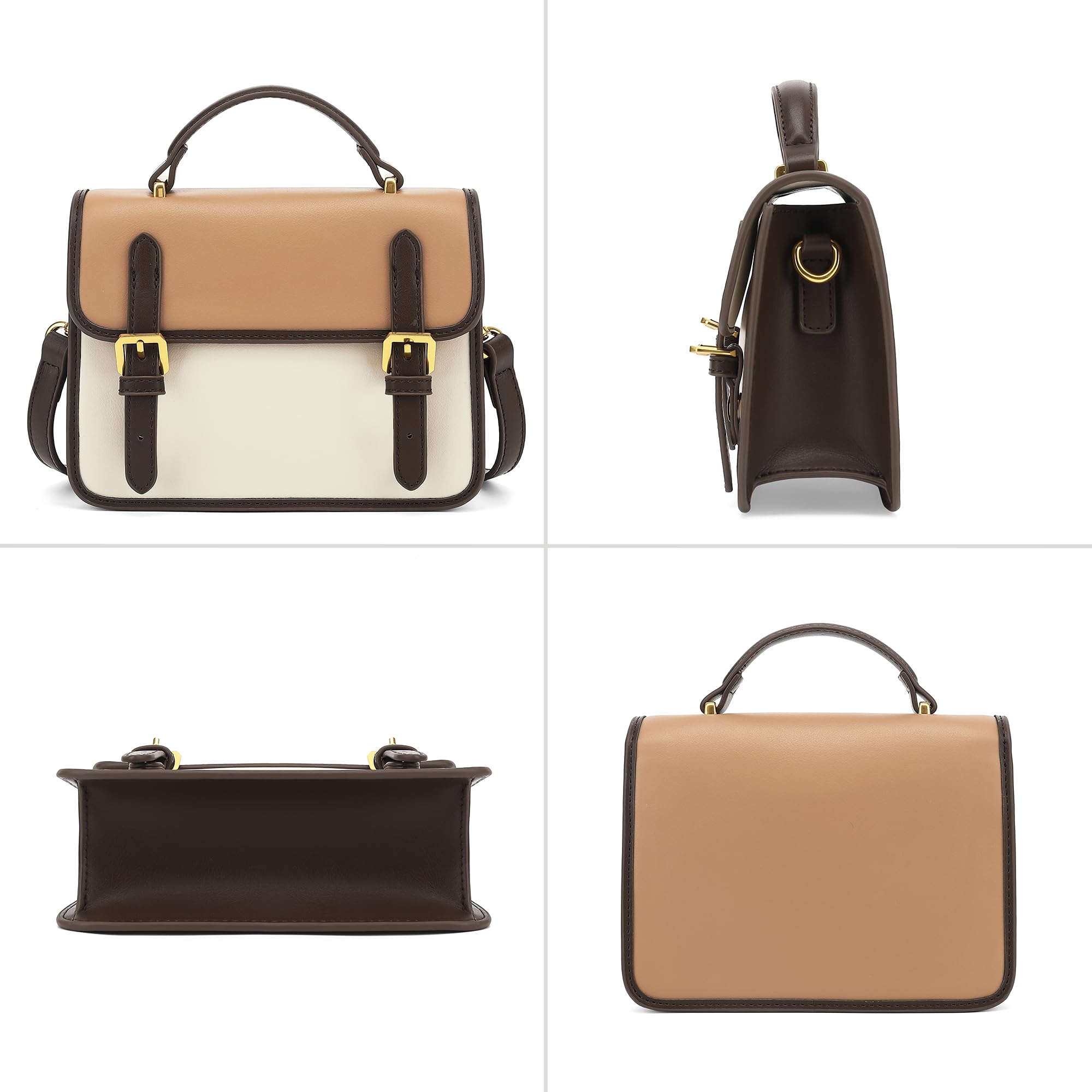 Stylish Scarleton Crossbody Bags for Women - Structured Mini Satchel Purse with Top Handle Shoulder Strap (H2077) | Perfect for Work, Travel & Everyday Use