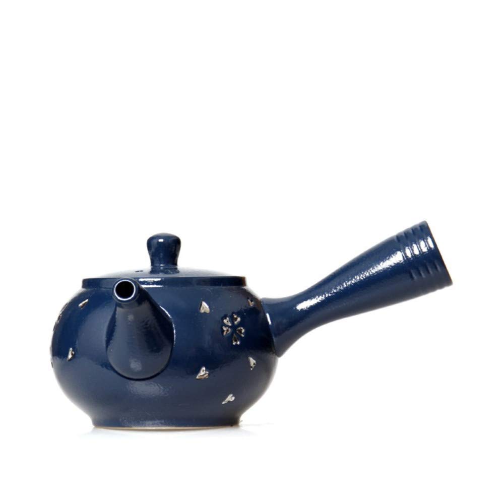 Premium Ceramic Teapot Set - 200ml Porcelain Teapot with Silver Handle for Kung Fu Tea | Blue Stoneware Tea Maker for Home, Office & Tea Ceremonies | Elegant Gift for Tea Lovers