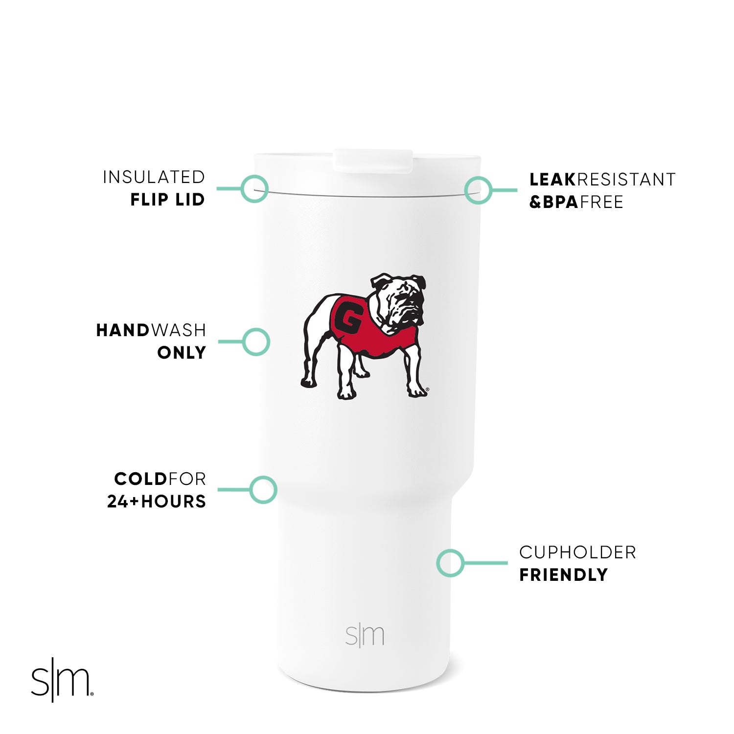 Collegiate Trek Tumbler - Insulated Stainless Steel Water Bottle with Lid for College Students | Perfect for Campus, Hiking & Outdoor Adventures