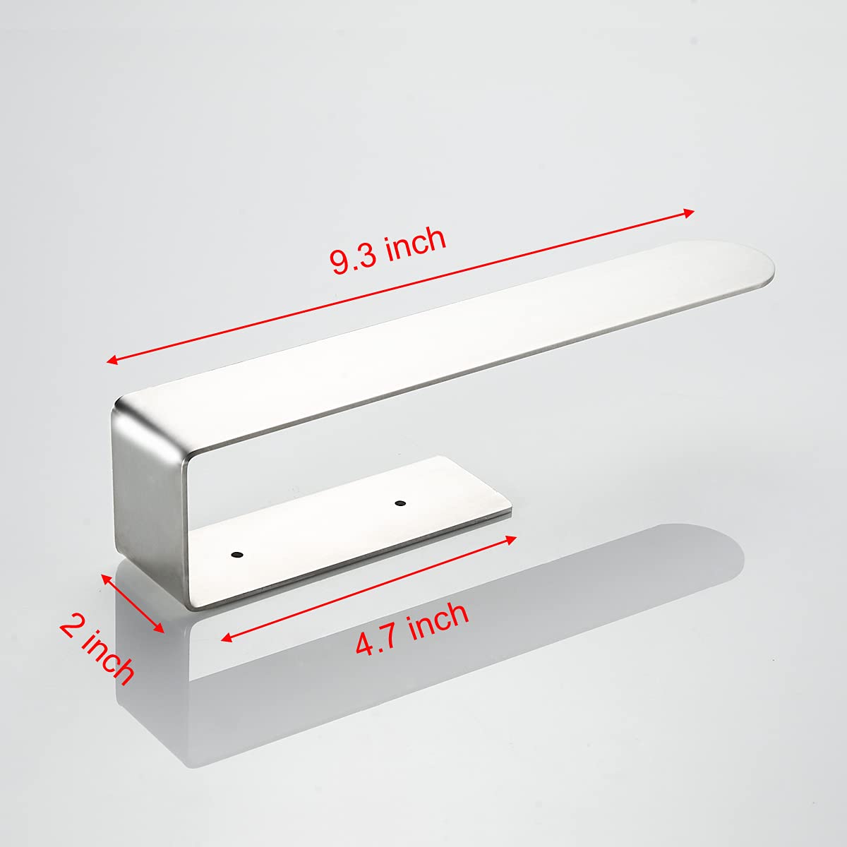 Stainless Steel Brushed Hand Towel Holder & Ring Set - Self Adhesive Bathroom & Kitchen Towel Bar (Pack of 2) - Perfect for Small Spaces, RVs, and Apartments