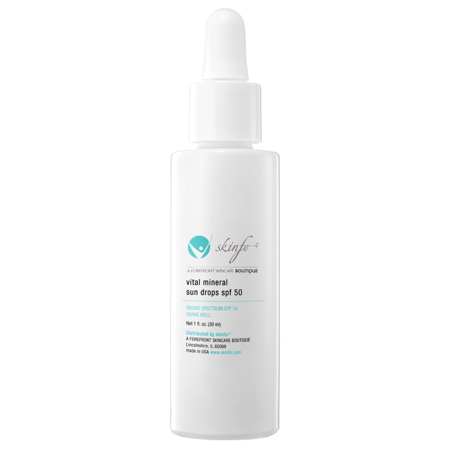 Skinfo Vital Mineral Sun Drops SPF 50 - Broad Spectrum UVA/UVB Protection, Natural Zinc Oxide Sunscreen for Face, Lightweight & Non-Greasy | Perfect for Daily Wear, Outdoor Activities & Sensitive Skin