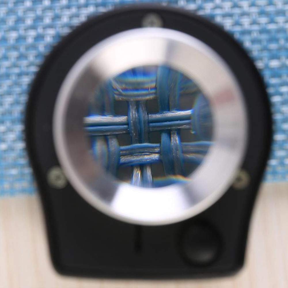 30X Magnifying Glass with LED Light - Full Metal Folding Magnifier Lens for Jewelry, Coins, Stamps & Reading | Portable Loupe for Thread Counting, Fabric Inspection & Hobbyists