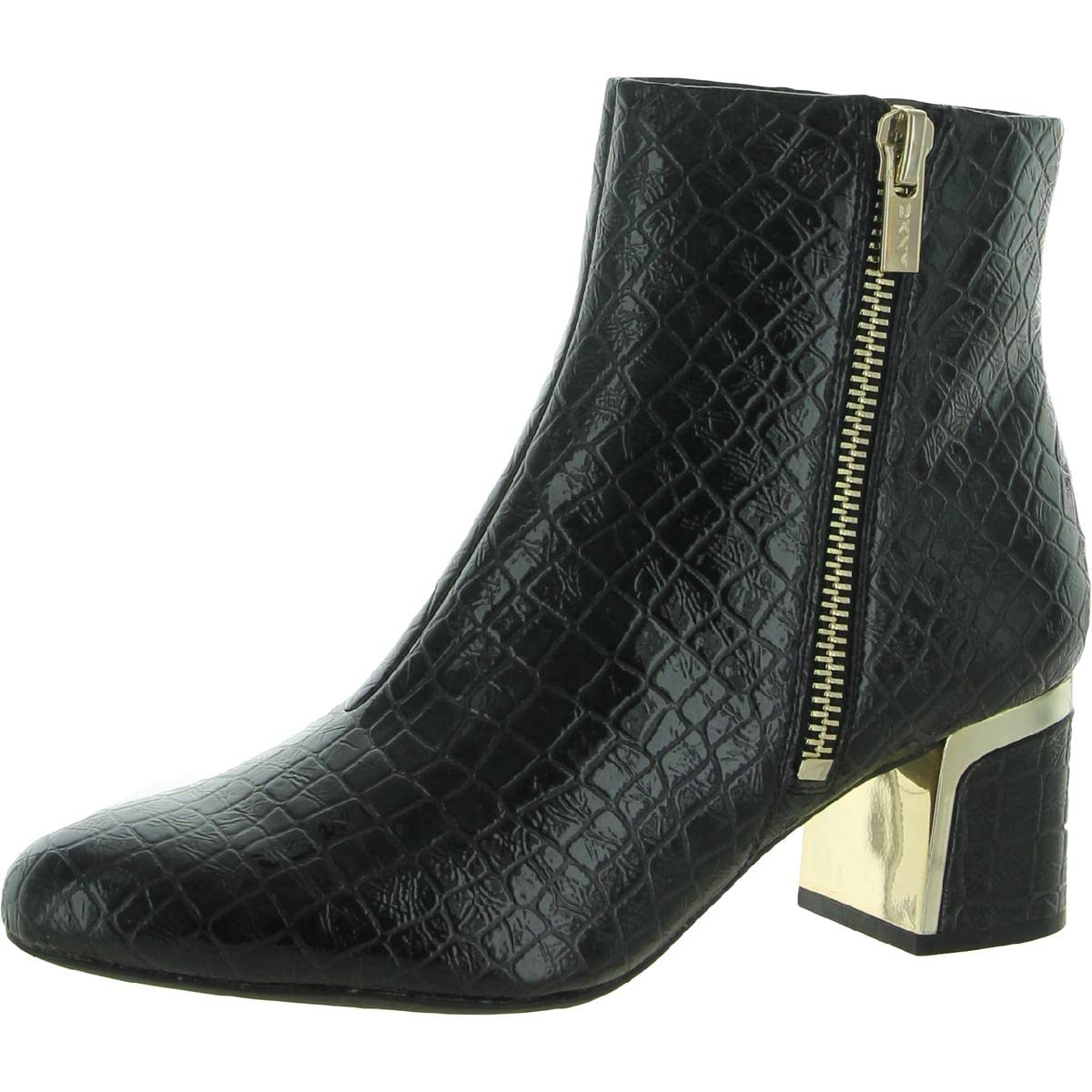 DKNY Women's Crosbi Ankle Booties with Block Heel - Stylish & Comfortable Shoes for Work, Party & Everyday Wear
