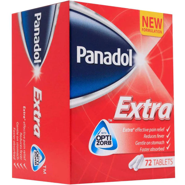 Panadol Extra Optizorb Pain Relief Tablets - 72 Count | Fast-Acting Headache & Fever Medicine | Ideal for Home, Office & Travel Use