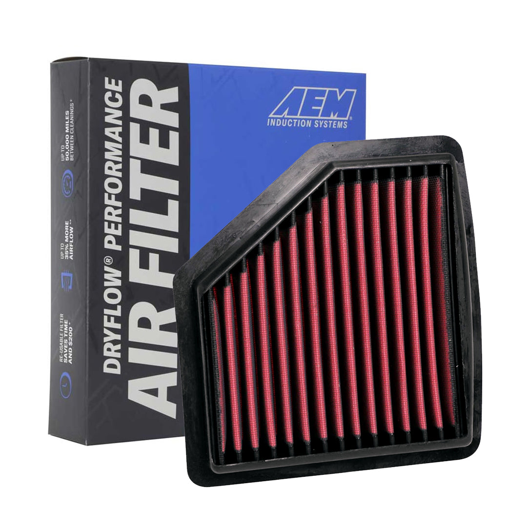 AEM 28-50037 Dryflow Washable Air Filter - High Performance Reusable Air Filter for Cars, Trucks & SUVs - Perfect for Off-Roading, Racing & Daily Driving