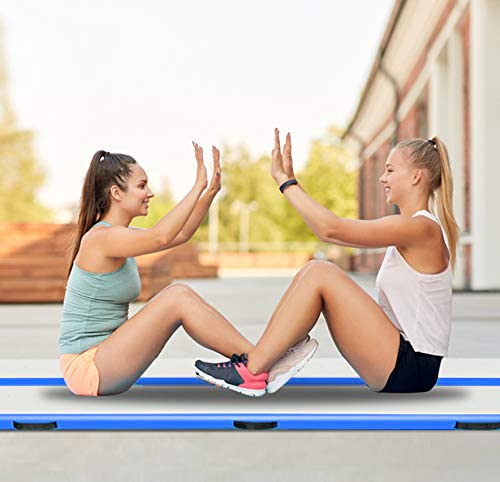 Premium Inflatable Gymnastics Tumbling Mat - 10ft/13ft Tumble Track with Electric Air Pump - 4in/6in Thick Floor Mat for Home Gym, Cheerleading, Yoga & Water Training - Perfect for Indoor/Outdoor Fitness & Kids Play