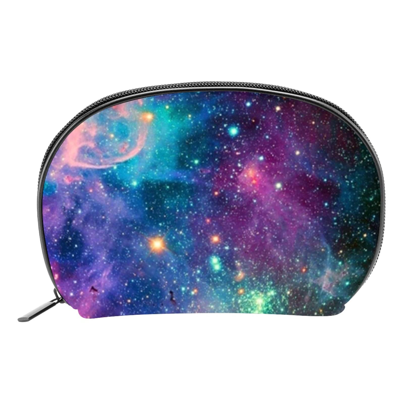 Half Moon Makeup Bag - Cute Travel Cosmetic Pouch for Women | Purse Organizer & Toiletry Case