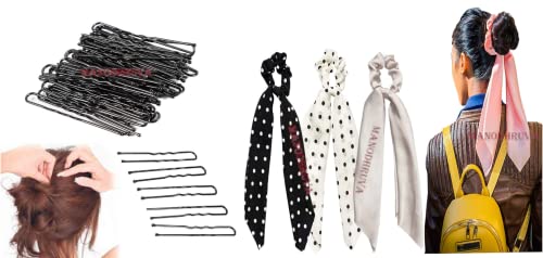 40 Juda Pins and 3 Long Ponytail SCrunchies