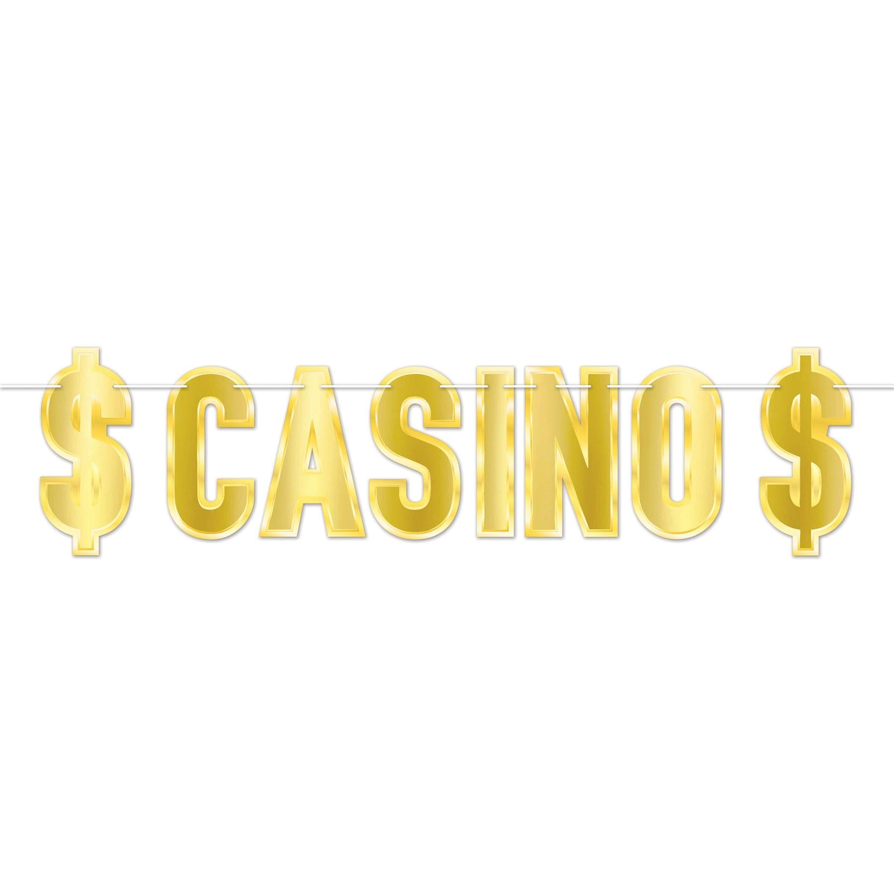 12 Pack Beistle Foil Casino Party Streamers - Gold & Silver Decorations for Casino Night, Birthday, Bachelorette Party & Special Events