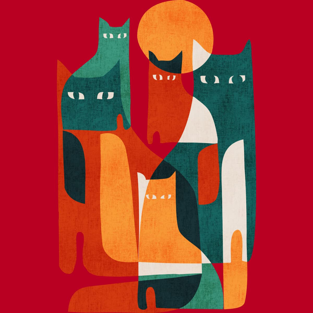 Design By Humans Men's Cat Graphic T-Shirt - Soft Cotton Tee for Casual Wear & Cat Lovers - Perfect for Everyday Outfits & Gifts