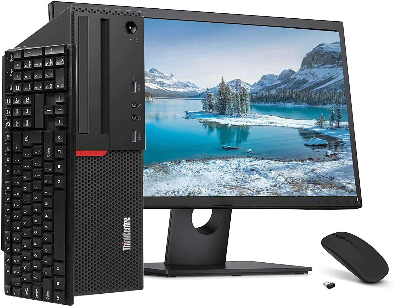 Refurbished 21.5in LED Monitor with Quad Core i5-6500 Desktop Computer - 8GB RAM, 256GB SSD, WiFi, Windows 10 64-Bit PC Bundle Including Keyboard & Mouse | Perfect for Home Office, Gaming & Business Workstations