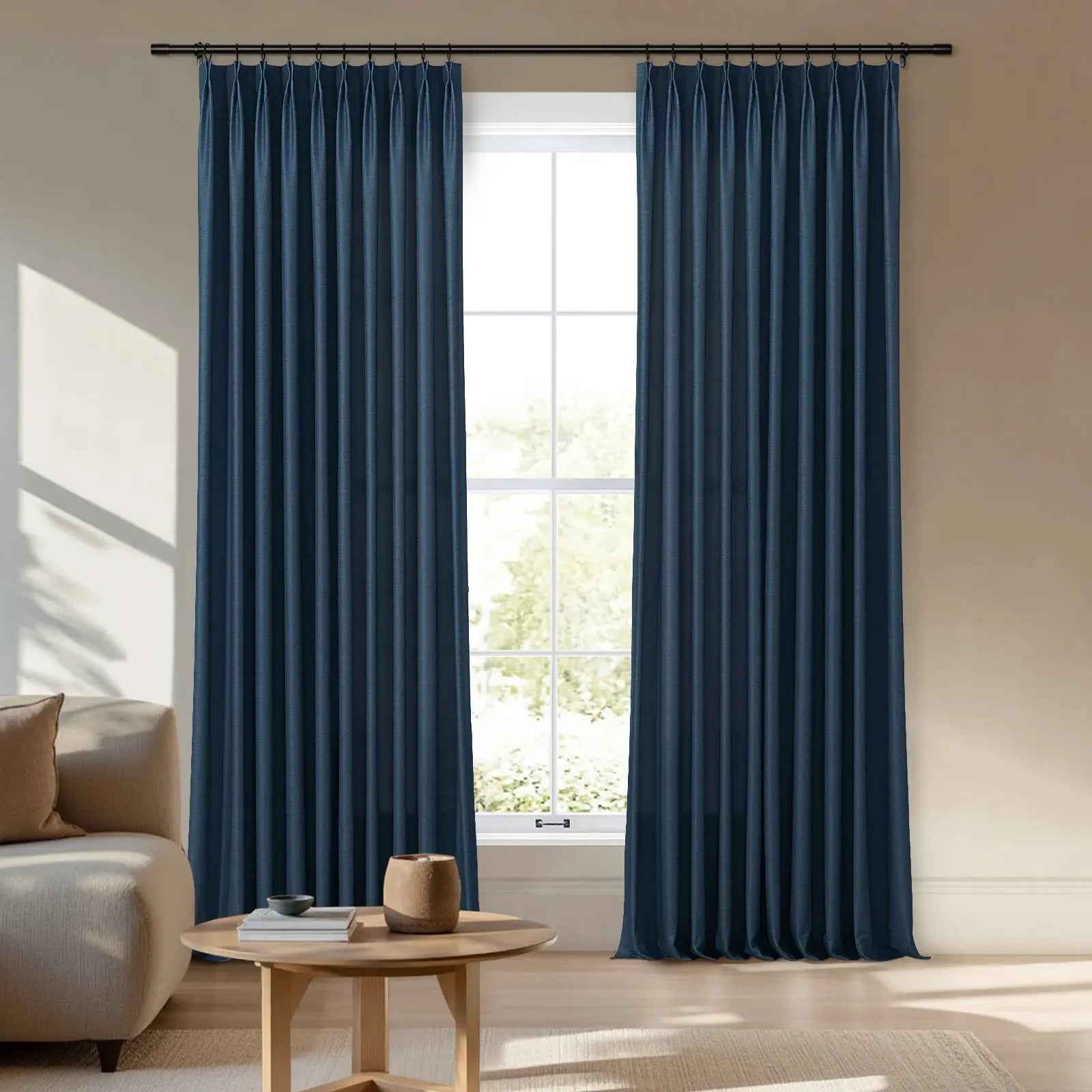 Luxury Veda Luster Cotton Velvet Pleated Curtains - Blackout Drapes for Living Room, Bedroom & Home Decor | Soft & Elegant Window Treatments for Enhanced Privacy & Light Control