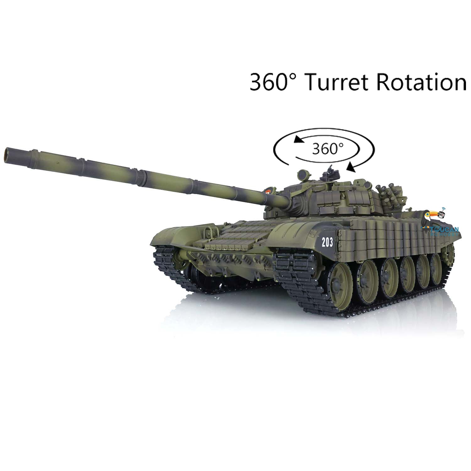 Heng Long 1:16 Scale Plastic RC Tank with 360° Rotating Turret & BB Shooting - Remote Control Military Toy with Upgraded Armor Parts - Perfect for Outdoor Battles, Collectors & RC Hobbyists