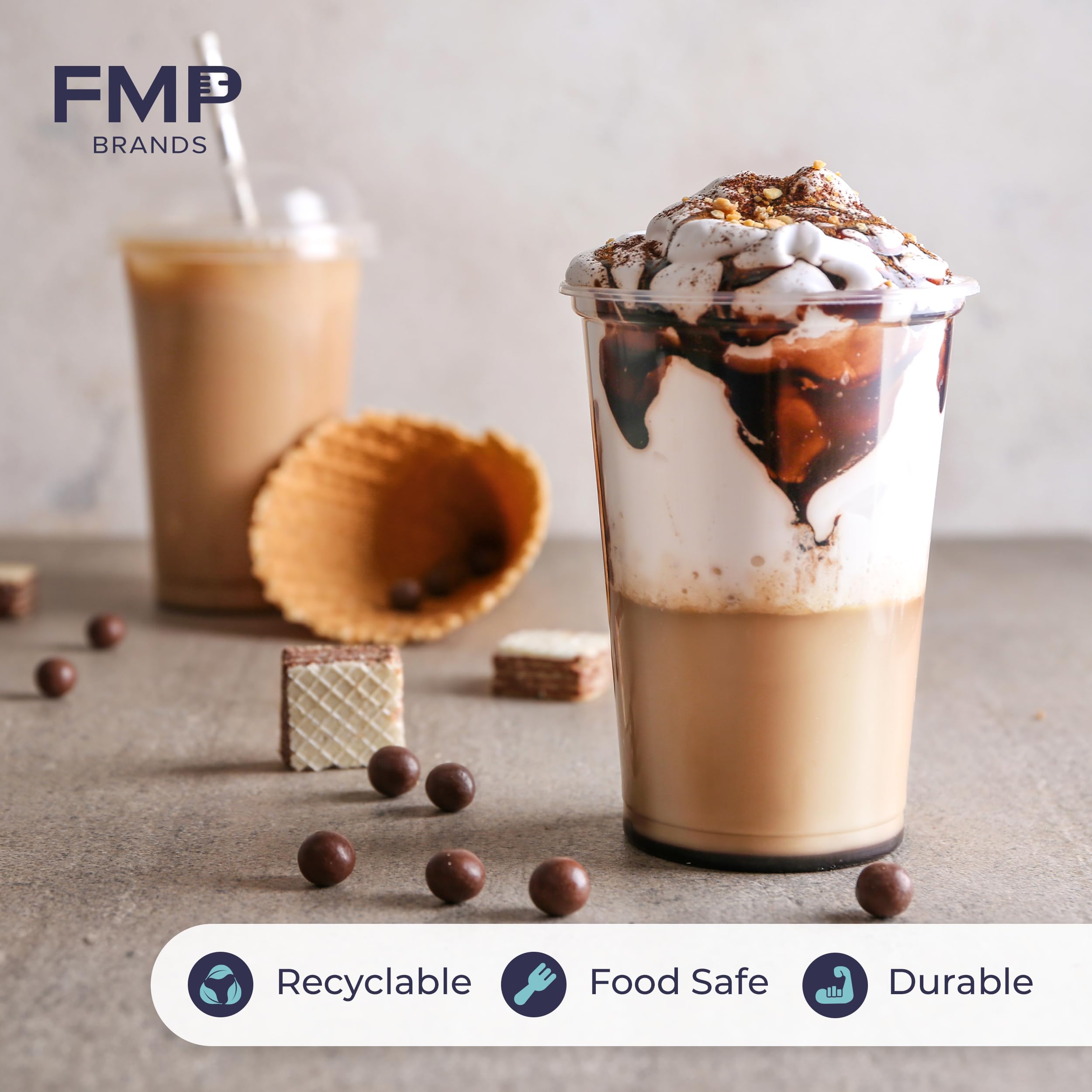 500 Pack 16oz Disposable Plastic Coffee Cups with Dome Lids - BPA Free Clear To-Go Cups for Iced Coffee, Smoothies, Bubble Tea, Juice & Milkshakes | Perfect for Parties, Cafes, Food Trucks & Meal Prep