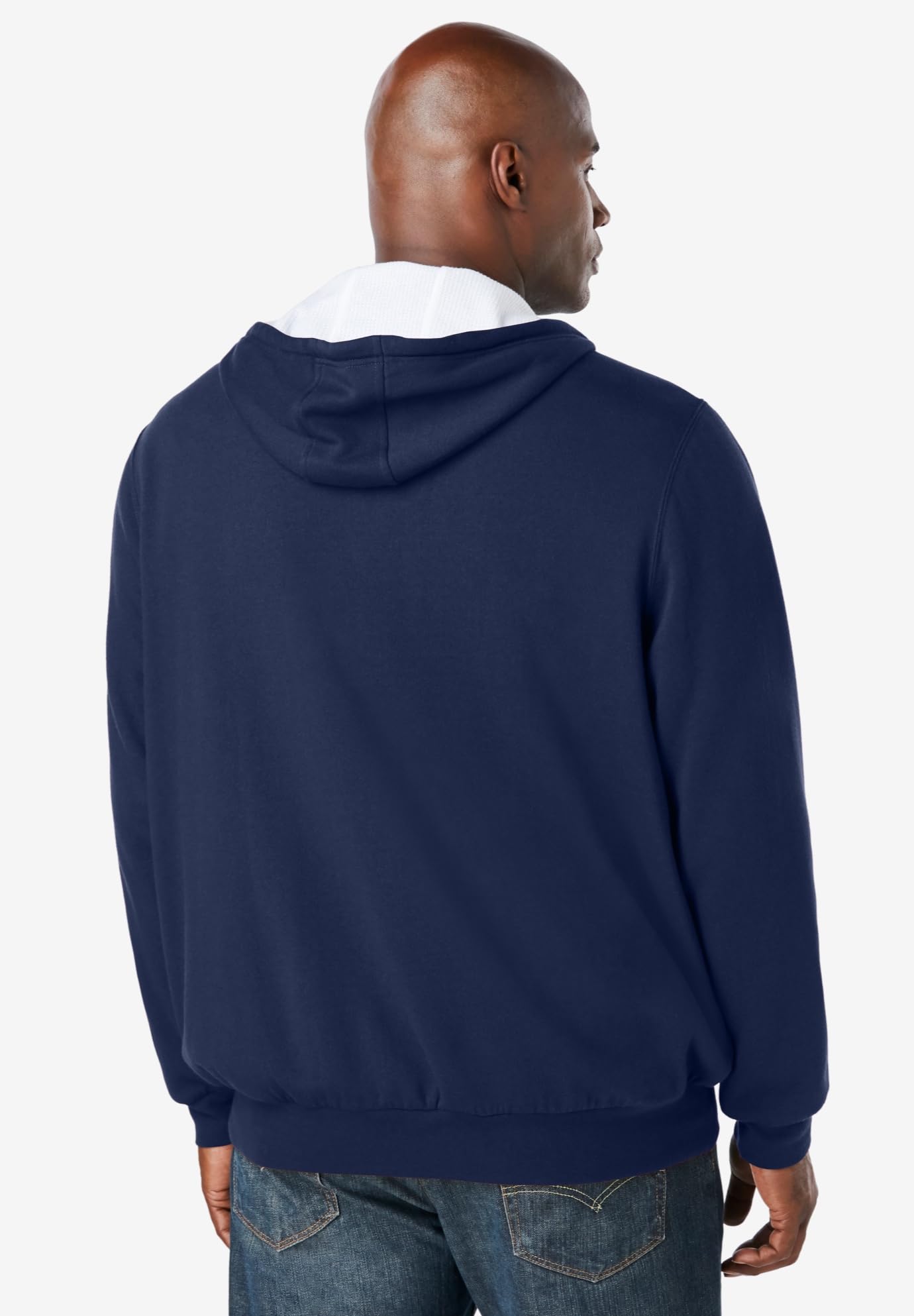 Boulder Creek by KingSize Men's Big & Tall Full-Zip Thermal Hoodie - Warm Fleece Lined Winter Jacket for Outdoor Activities & Casual Wear
