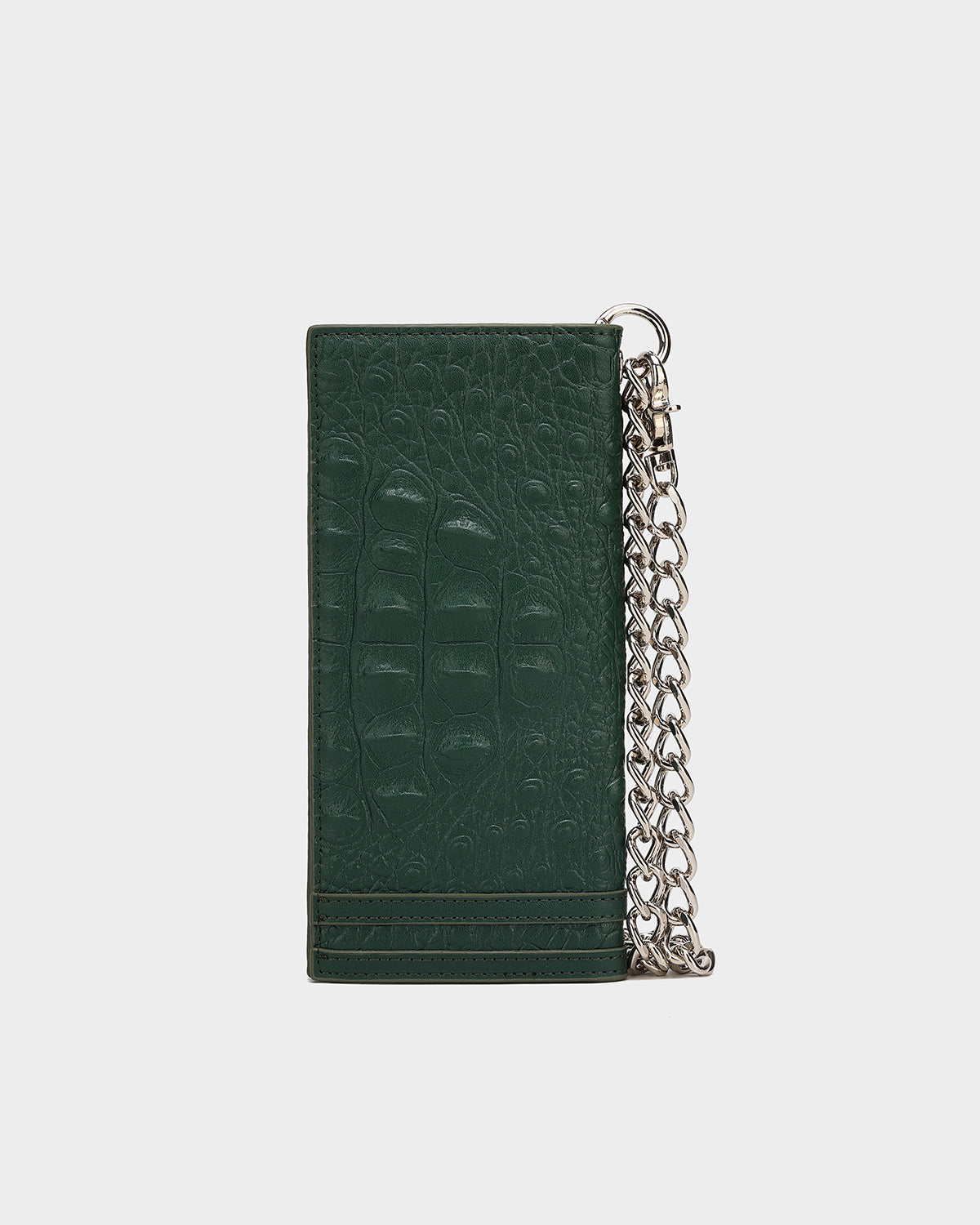 Apollo 2 Chain Wallet for Men - Genuine Leather Emerald Green Bifold Wallet with RFID Blocking | Perfect for Everyday Use, Travel & Business