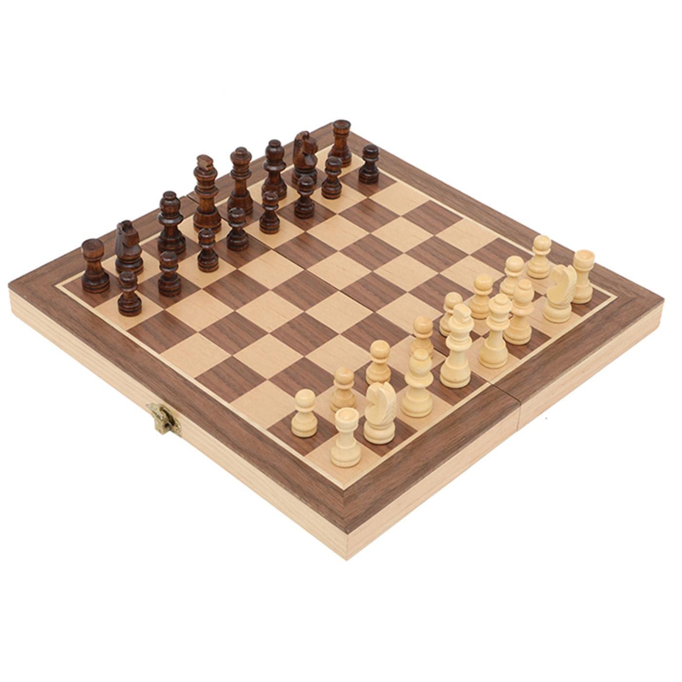 Premium Wooden Chess Set with Foldable Board & Storage Compartment | Classic Strategy Game for Adults, Kids & Family Game Night | Perfect for Travel, Home & Office Use