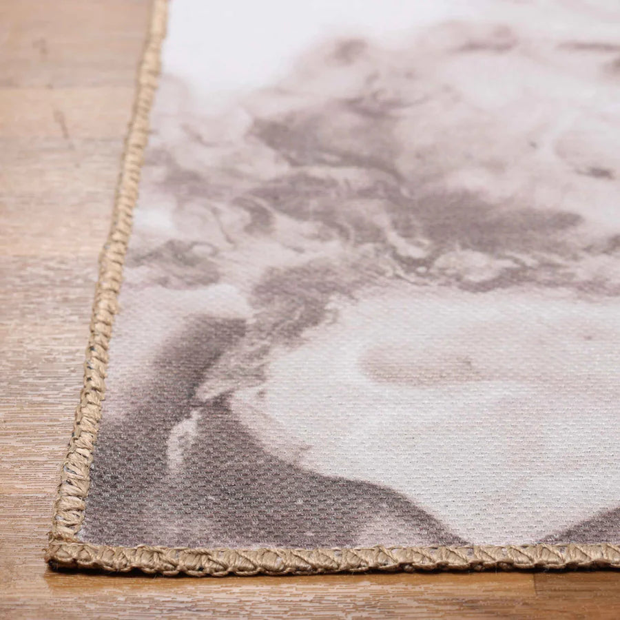 Yuma Abstract Marble Pattern Non-Slip Indoor Area Rug & Runner - Perfect for Living Room, Bedroom, or Hallway Decor
