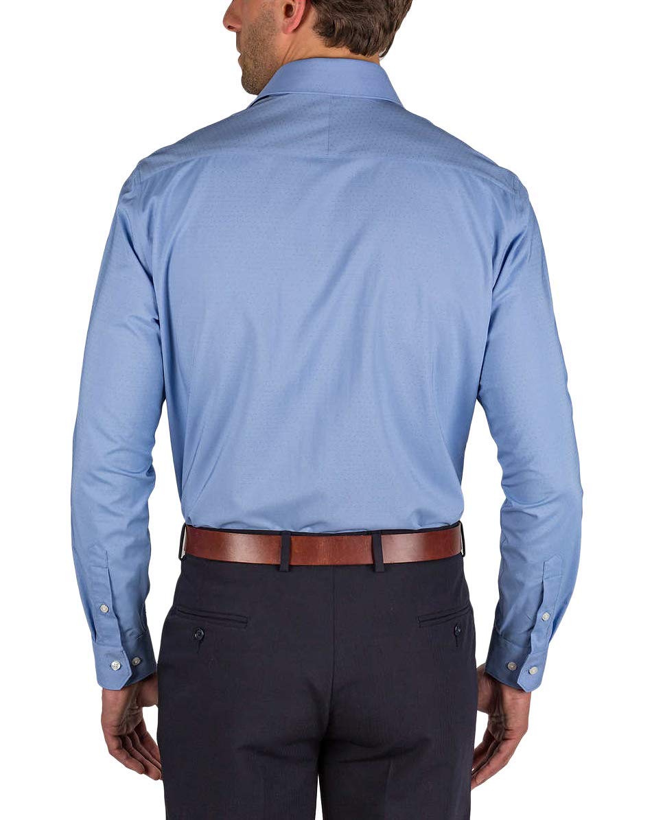 Perry Ellis Men's Non-Iron Travel Dress Shirt - Wrinkle-Free Tech Fabric for Business & Casual Wear - Perfect for Office, Travel & Formal Occasions