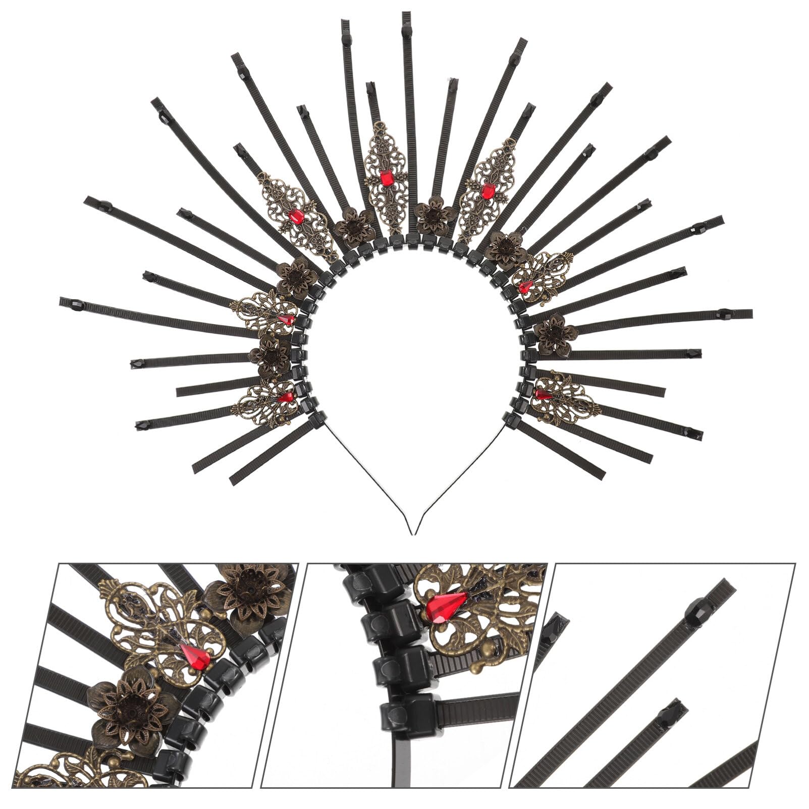 Beavorty Women's Carnival Headbands - Adjustable Plastic Hair Crown Headpiece for Cosplay, Costume Parties & Festivals - Elegant Hair Bands & Hair Ties for Adults (Great for Halloween, Mardi Gras & Themed Events)