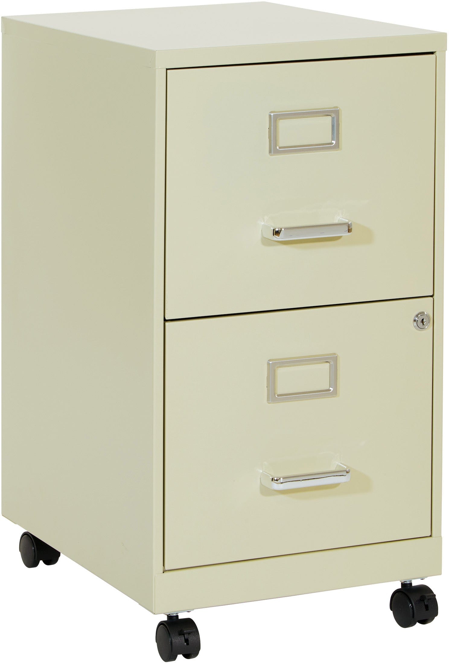 Office Star 2-Drawer Mobile Metal File Cabinet - Lockable Rolling Storage for Home & Office Organization [CF2DRM] - Perfect for Documents, Files, and Office Supplies Storage