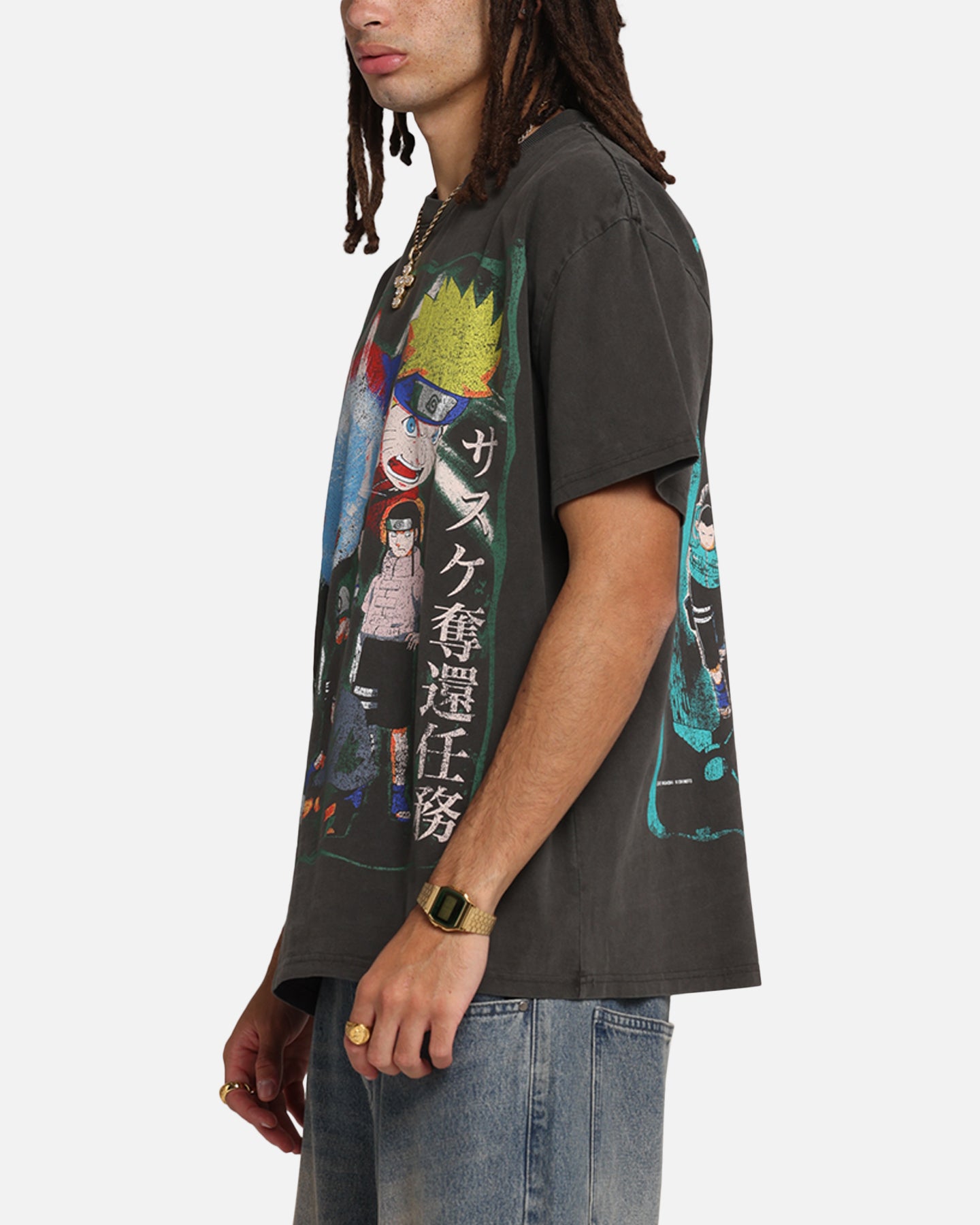 Naruto Sasuke Retrieval Heavy T-Shirt - Black Wash | Anime Graphic Tee for Men & Women | Perfect for Cosplay, Conventions & Casual Wear
