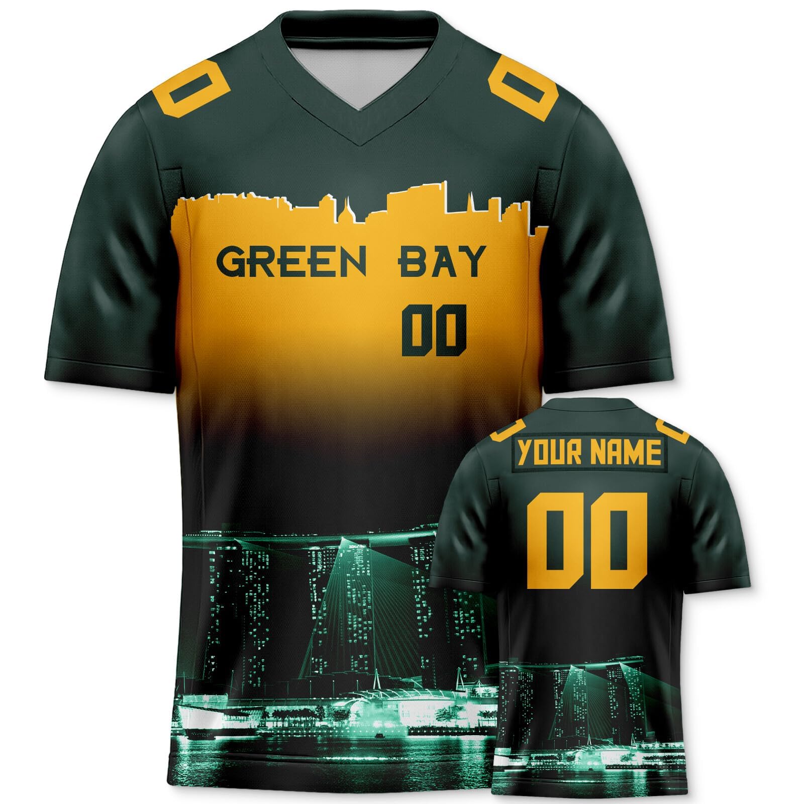 Custom Personalized Football Jerseys - Stitched/Printed Name & Number - Men's Women's Youth Fan Jerseys for City Night Games & Casual Wear - Perfect Gift for Soccer Fans