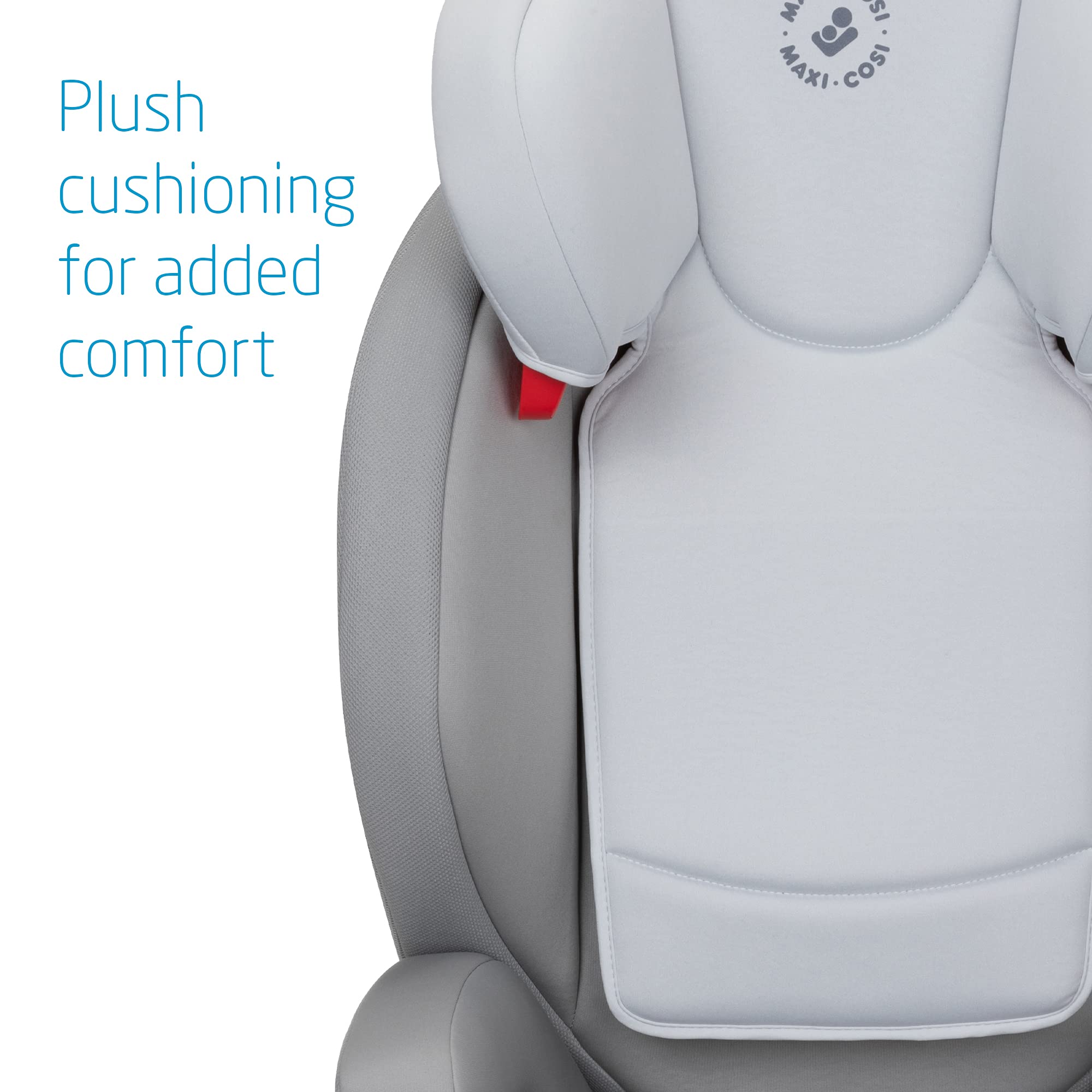 Maxi-Cosi Rodi Sport High Back Booster Car Seat for Kids 40-100 lbs | Polished Pebble | Safe & Comfortable for Road Trips & Daily Commutes