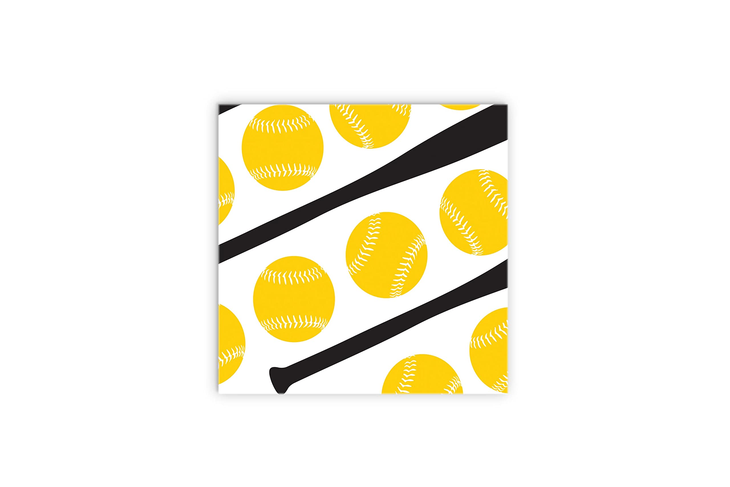Elanze Designs Yellow Baseball Bat Wood Wall Sign Plaque - 12x12 Inches - Vintage Sports Decor for Man Cave, Game Room & Baseball Fan Gifts