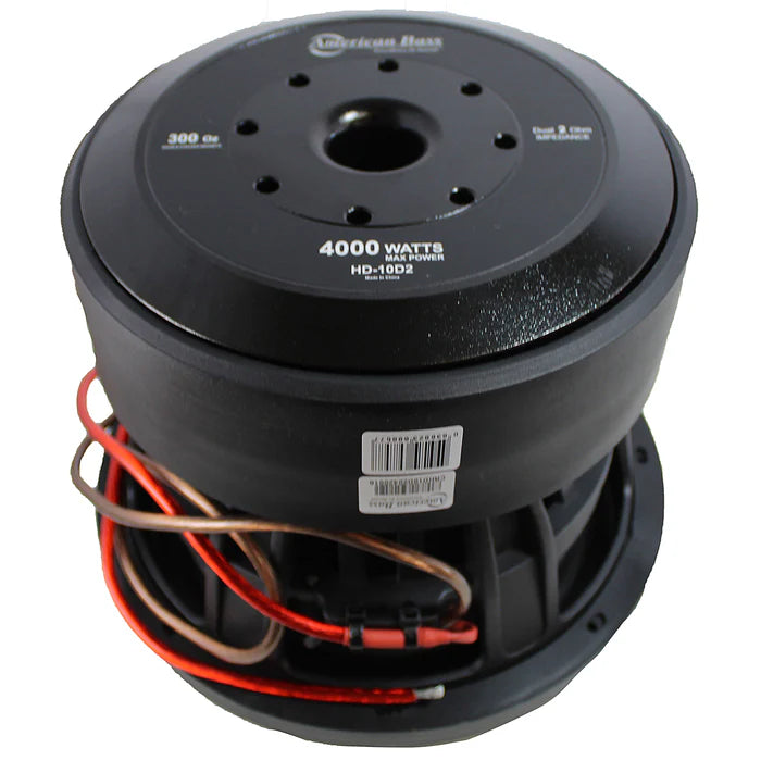 American Bass HD 10 Subwoofer - 2000 Watts RMS Power - Premium Car Audio Bass for Trucks & SUVs - Perfect for Road Trips & Music Enthusiasts