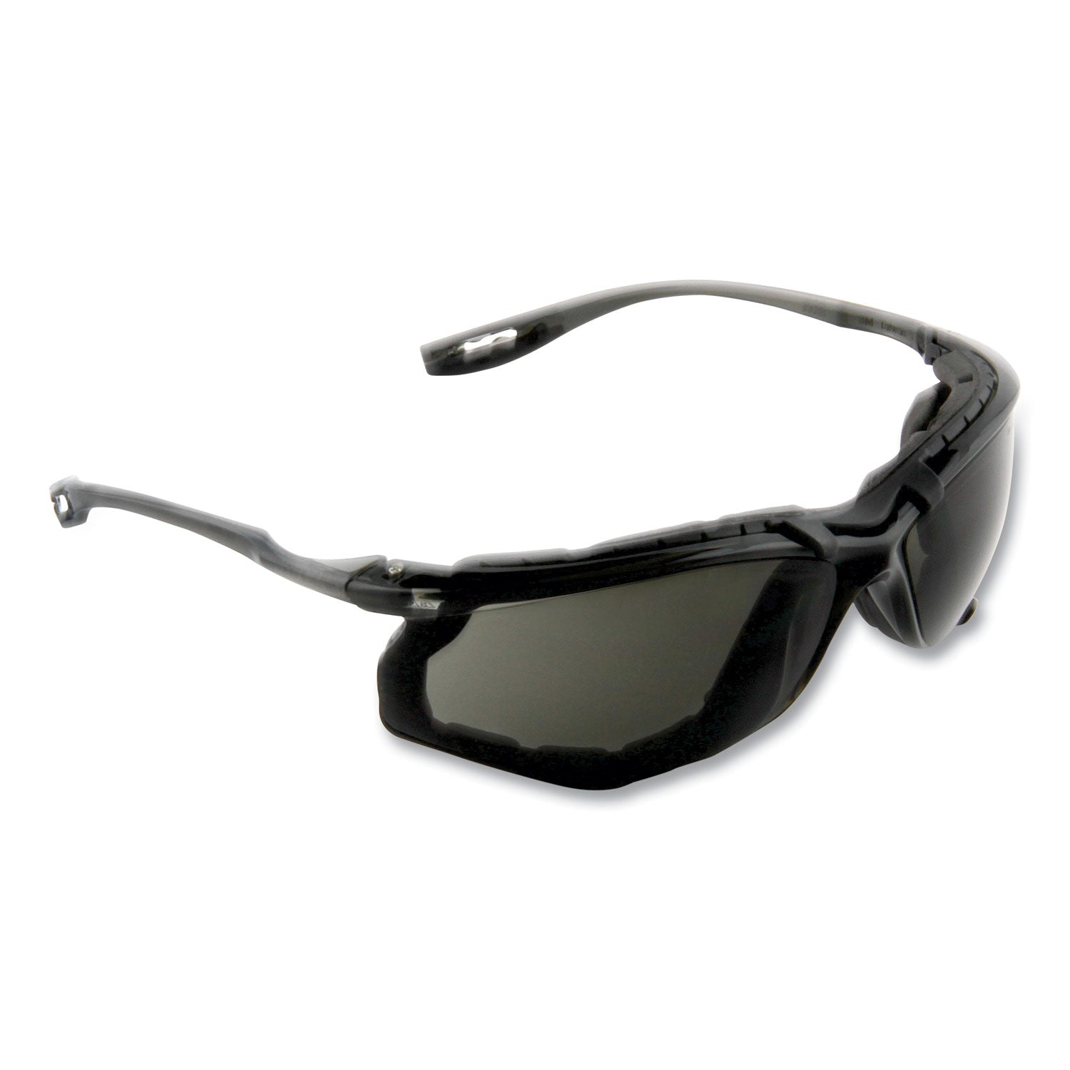3M™ Virtua CCS Protective Safety Glasses with Foam Gasket - Black/Gray Plastic Frame & Gray Polycarbonate Lens - ANSI Z87.1 Certified for Workplace, Construction, and DIY Projects