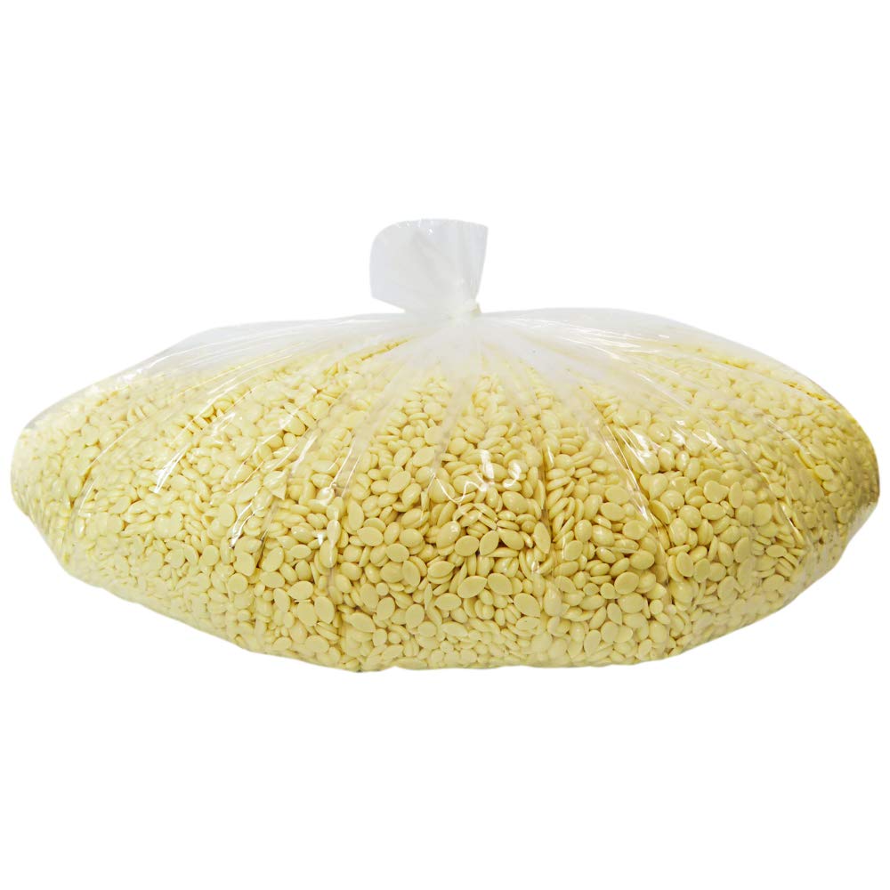 Waxness Professional Premium Hard Wax Beads - White Chocolate Scent (22lb/10kg Bulk) for Hair Removal & Spa Treatments