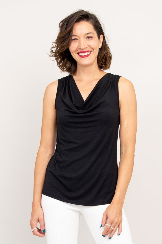 Charisse Tank Top for Women - Soft Bamboo Fabric, Breathable & Comfortable, Black - Perfect for Yoga, Workouts & Casual Wear