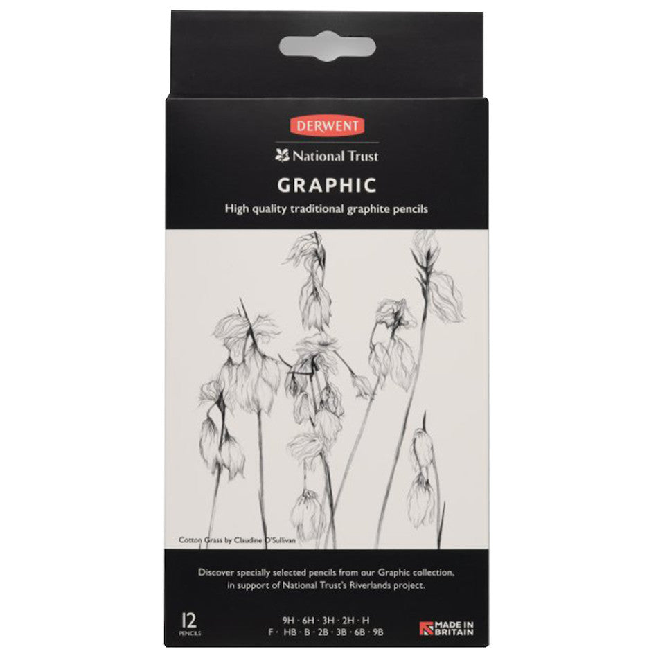 Derwent National Trust Sketching Graphite Pencil Set - 12 Premium Drawing Pencils for Artists & Sketching Enthusiasts | Perfect for Outdoor Sketching, Urban Drawing & Art Class Projects
