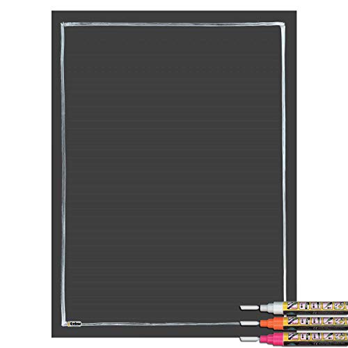 Lined Chalkboard With 3 Bright Marker Kit