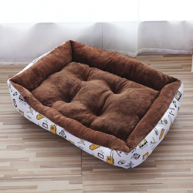 Premium Soft Thick Cotton Pet Bed - Cozy & Durable Dog Cat Bed for Small Medium Large Pets - Perfect for Beds, Crates & Travel Use