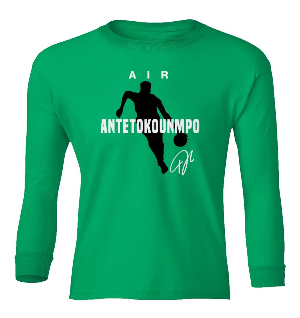 Giannis Antetokounmpo Milwaukee Bucks Basketball Jersey - Youth Long Sleeve T-Shirt - Official NBA Merchandise for Boys - Perfect for Game Day, School & Fan Events