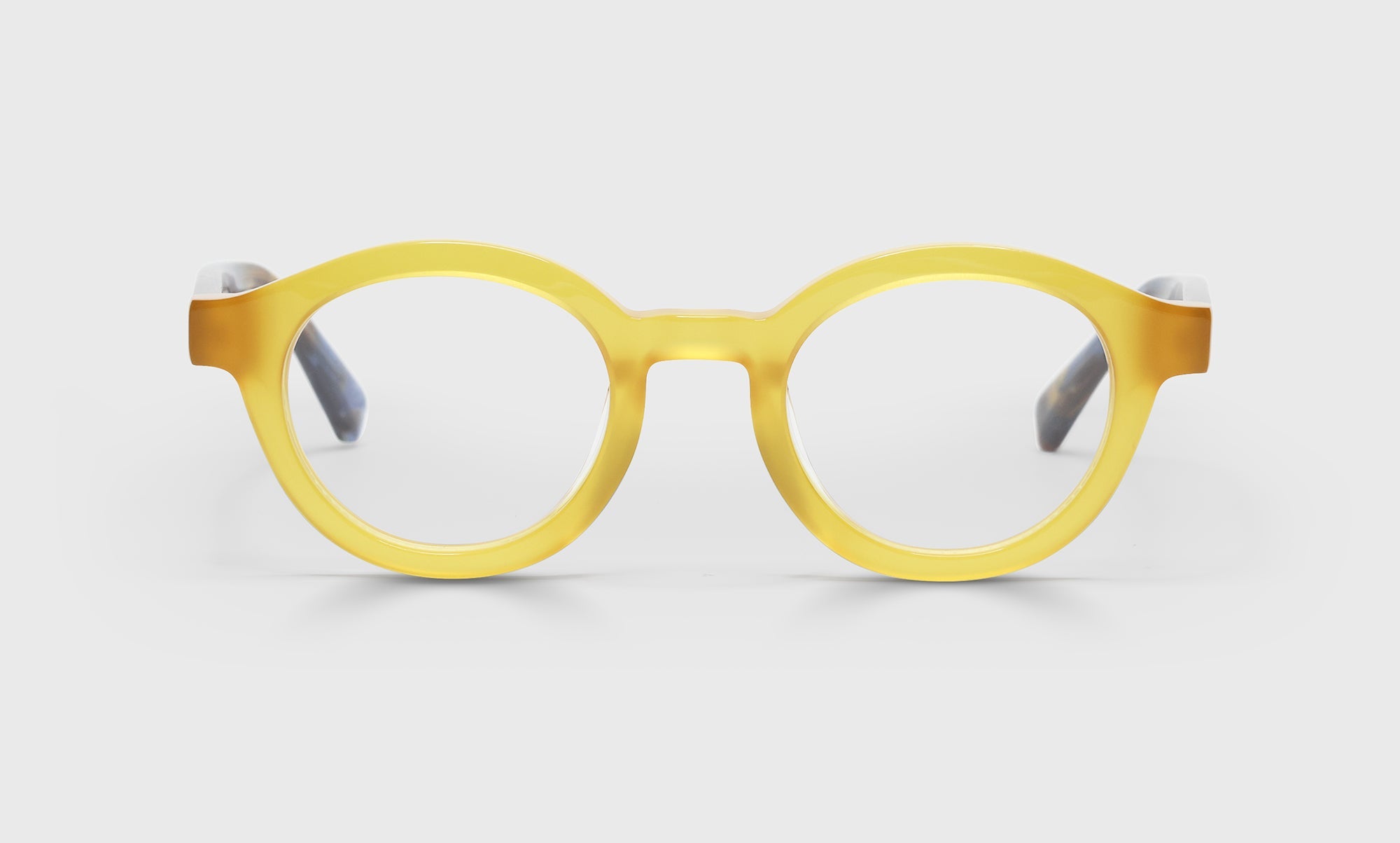 77 - Yellow Front with Blue and Brown Chop Temples