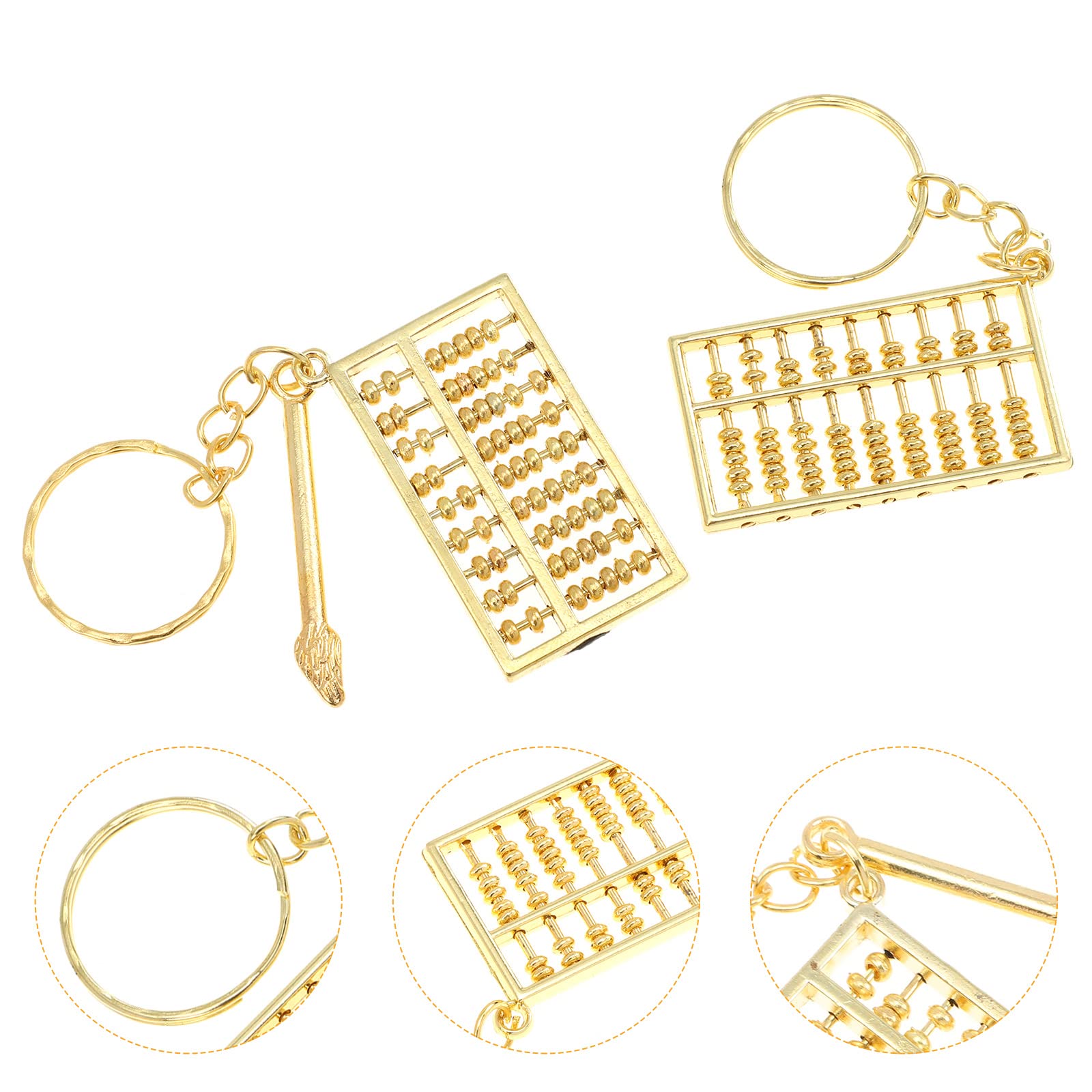 TOYMYTOY 2pcs Abacus Keychain - Creative Math Keyring for Students & Teachers