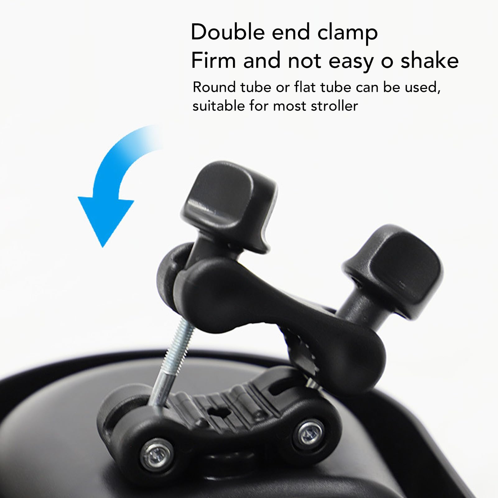 BTSEURY Adjustable Height Spill-Proof Stroller Cup Holder & Snack Tray - Dual Slot Portable Stroller Accessory for Baby Bottles, Snacks & Drinks - Perfect for Indoor, Outdoor, Park, Shopping & Travel Use