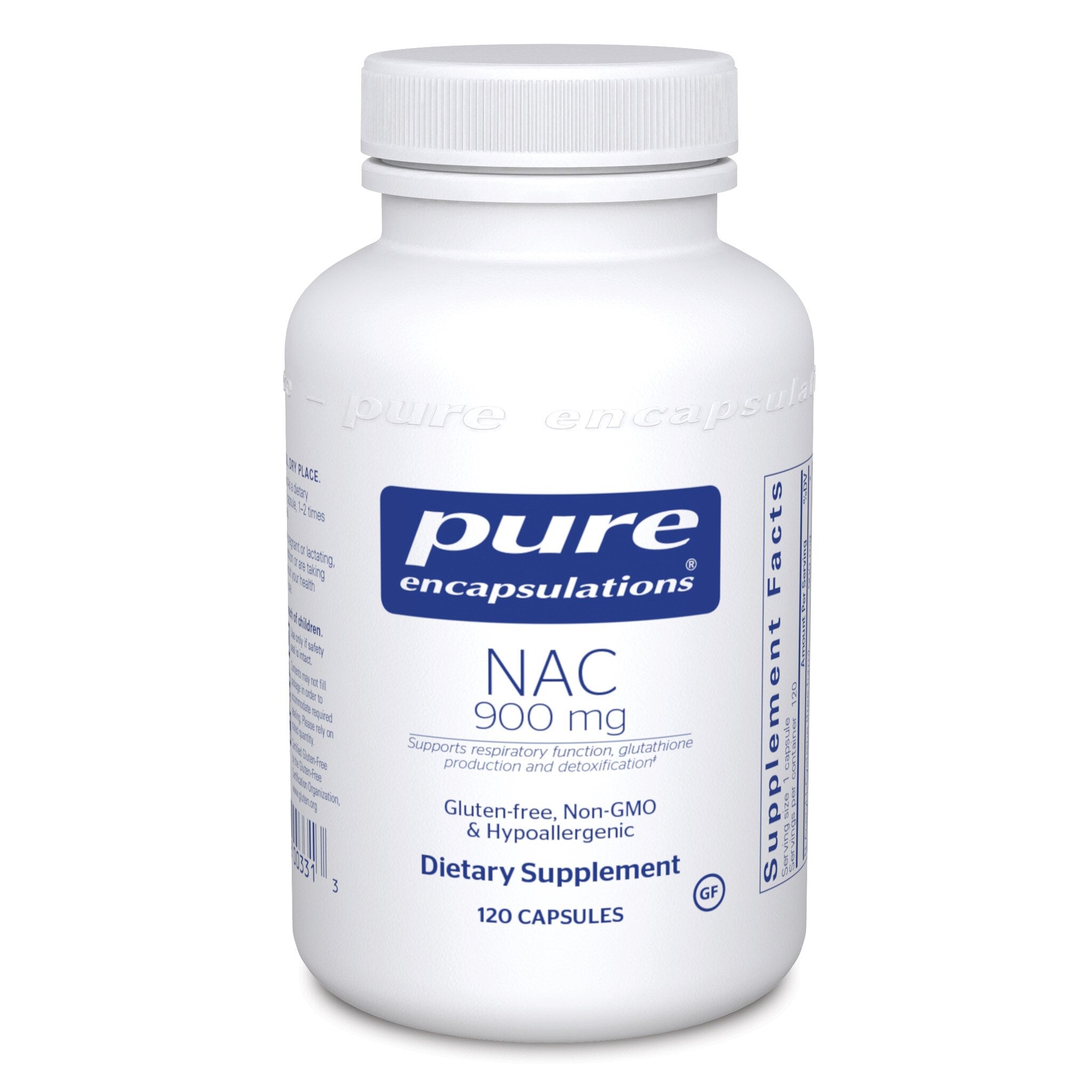 Pure Encapsulations NAC (N-Acetyl L-Cysteine) 900mg Supplement - Supports Liver Detox & Respiratory Health | Antioxidant for Immune Support & Cellular Protection
