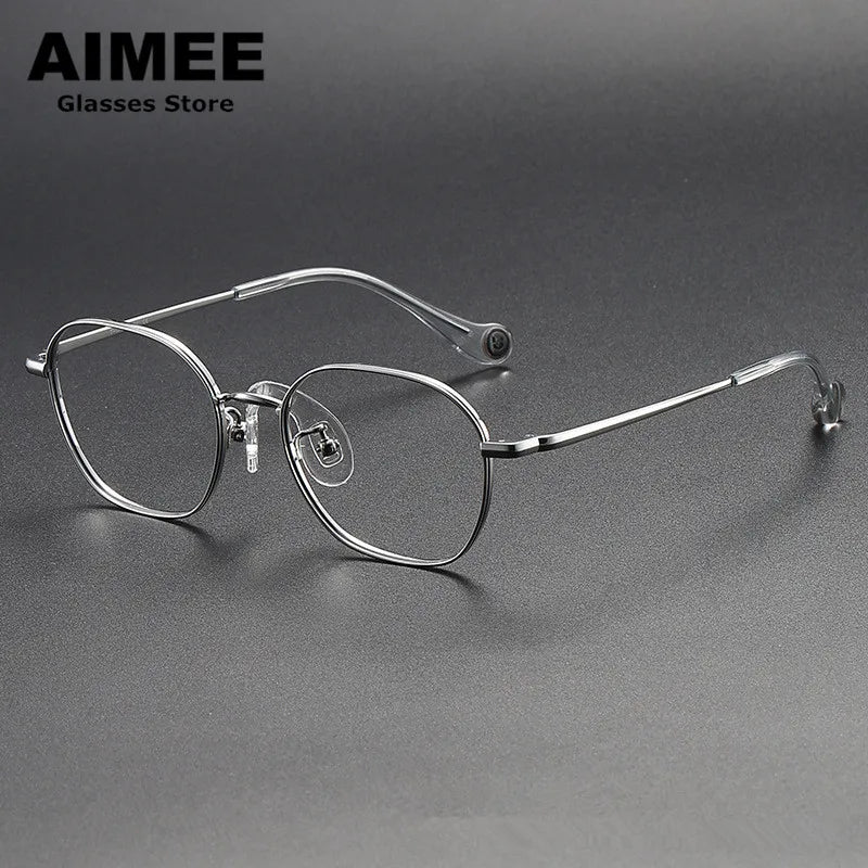 Unisex Youth's Full Rim Square Titanium Eyeglasses 80945 - Lightweight Durable Glasses for Kids & Teens - Perfect for School, Reading & Daily Wear