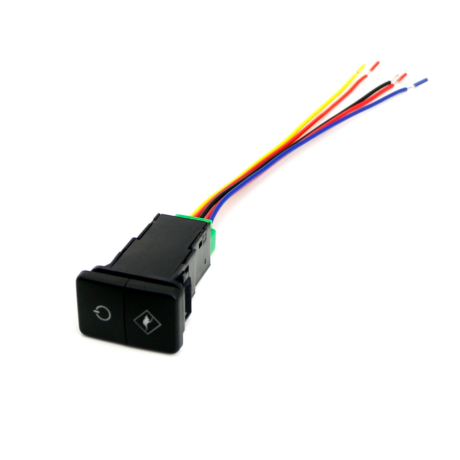 12V Dual Push Button Switch with KangarooRoo Light for Toyota Fog & DRL - Waterproof Automotive Rocker Switch for Off-Road, Marine, RV & DIY Lighting Projects