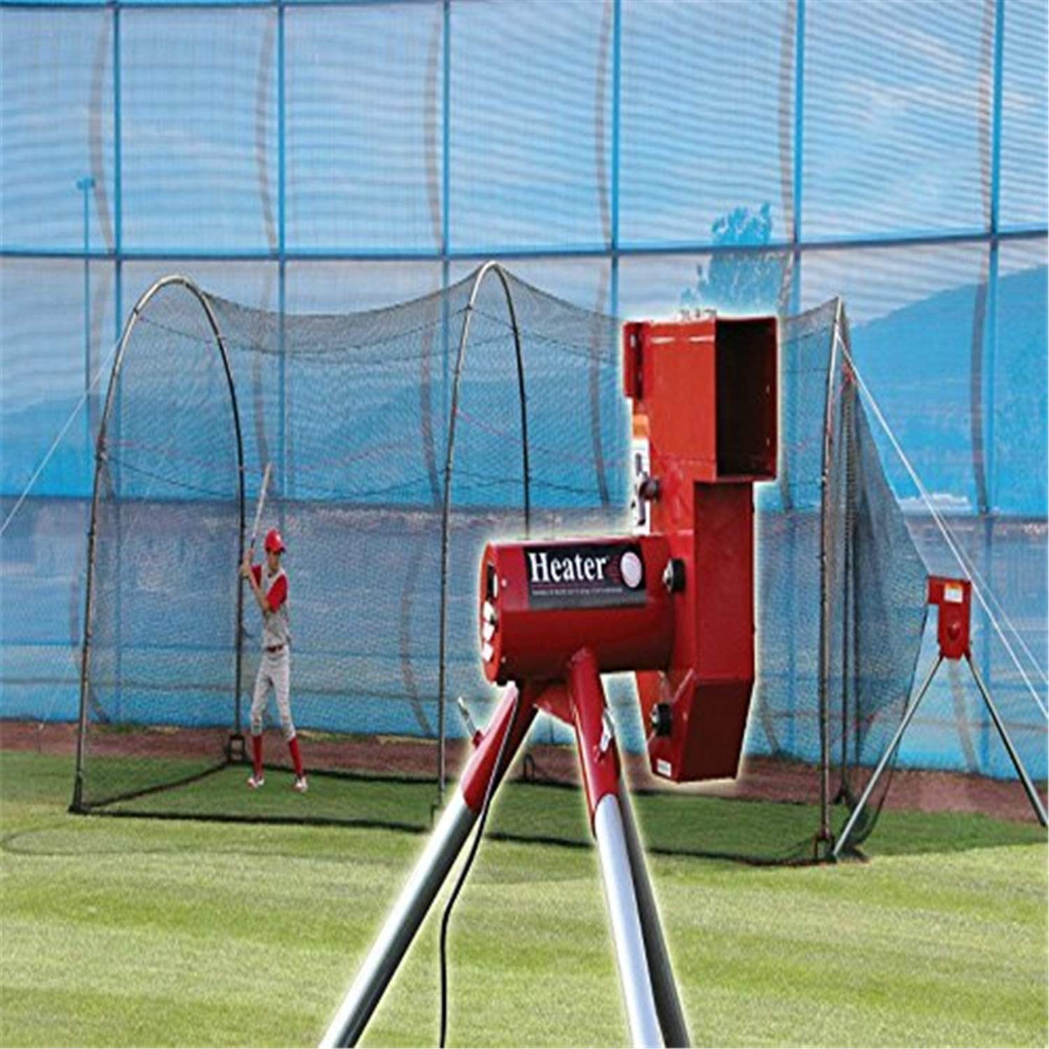 Heater Sports Baseball Pitching Machine with Xtender 24 - Perfect for Backyard Practice, Batting Cages & Team Training