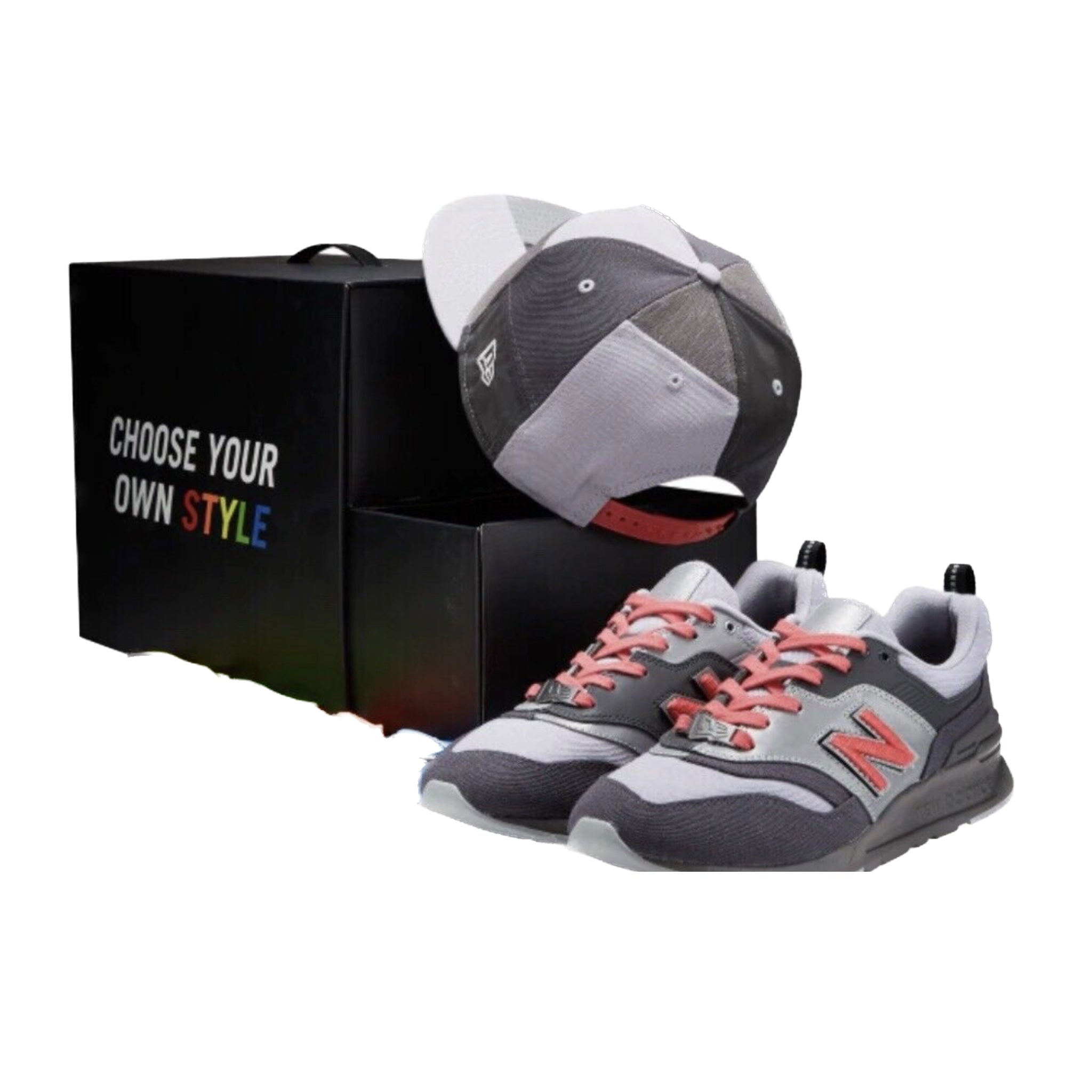 New Balance x New Era 997H 'Choose Your Own Style' Magnet Red Sneakers - Men's Fashion Running Shoes for Casual Wear & Street Style